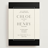 "Simple Elegance" - Wedding Invitations in Onyx by Monika Konieczna - Front