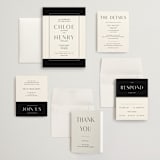"Simple Elegance" - Wedding Invitations in Onyx by Monika Konieczna - Invitation Suite
