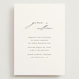 "Delicate Script" - Wedding Invitations in Cotton by Angela Thompson - Front
