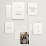"Delicate Script" - Wedding Invitations in Cotton by Angela Thompson - Invitation Suite