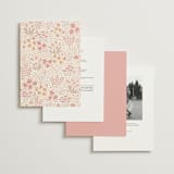 "Floral Border" - Wedding Invitations in Peach by Pippa Shaw - Back of Card Options