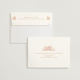 "Floral Border" - Wedding Invitations in Peach by Pippa Shaw - FREE Recipient Addressing
