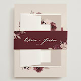 "Emyn" - Wedding Invitations in Burgundy by Itsy Belle Studio - Assembled with Belly Band