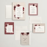 "Emyn" - Wedding Invitations in Burgundy by Itsy Belle Studio - Invitation Suite