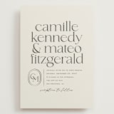 "Modern Monogram" - Wedding Invitations in Latte by Jackie Crawford - Front
