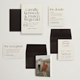 "Modern Monogram" - Wedding Invitations in Latte by Jackie Crawford - Invitation Suite