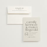 "Modern Monogram" - Wedding Invitations in Latte by Jackie Crawford - Invitation with Envelope