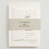 "Everything Love" - Wedding Invitations in Ebony by Louise Kay - Assembled with Belly Band