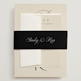 "Refined Beauty" - Wedding Invitations in Cream by Stacey Day - Assembled with Belly Band