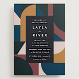 "Abstract Jewels" - Wedding Invitations in Noir by Maria Alou - Front