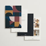 "Abstract Jewels" - Wedding Invitations in Noir by Maria Alou - Back of Card Options