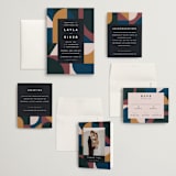 "Abstract Jewels" - Wedding Invitations in Noir by Maria Alou - Invitation Suite