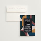"Abstract Jewels" - Wedding Invitations in Noir by Maria Alou - Invitation with Envelope