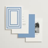"Montauk" - Wedding Invitations in Blue Bell by Megan Davis - Back of Card Options