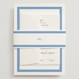 "Montauk" - Wedding Invitations in Blue Bell by Megan Davis - Assembled with Belly Band