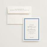 "Montauk" - Wedding Invitations in Blue Bell by Megan Davis - Invitation with Envelope
