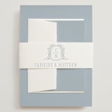 "Hartford" - Wedding Invitations in Powder by Erin L. Wilson - Assembled with Belly Band