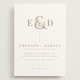 "Floral Ampersand Monogram" - Wedding Invitations in Toffee by Amanda Day - Front