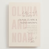 "Salted" - Wedding Invitations in Blush by Pixel and Hank - Front