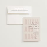 "Salted" - Wedding Invitations in Blush by Pixel and Hank - Invitation with Envelope