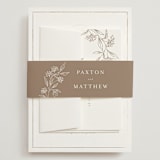 "Monogrammed" - Wedding Invitations in Taupe by Chris Griffith - Assembled with Belly Band