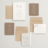 "Monogrammed" - Wedding Invitations in Taupe by Chris Griffith - Invitation Suite