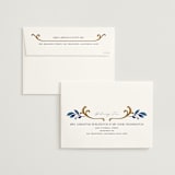 "Gilded" - Wedding Invitations in Cerulean by GeekInk Design - FREE Recipient Addressing