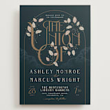 "Deco Garden" - Wedding Invitations in Dusk by GeekInk Design - Front