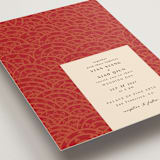 "Mizu Pattern" - Wedding Invitations in Ruby by Kanika Mathur - Detail
