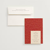 "Mizu Pattern" - Wedding Invitations in Ruby by Kanika Mathur - Invitation with Envelope