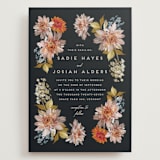 "Dahlia Season" - Wedding Invitations in Navy by Olivia Kanaley Inman - Front