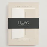 "Tendu" - Wedding Invitations in Creme by Carly Reed Walker - Assembled with Belly Band