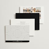 "Charming" - Wedding Invitations in Pearl by AK Graphics - Back of Card Options