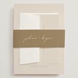 "Everlasting Love" - Wedding Invitations in Linen by Brandy Folse - Assembled with Belly Band