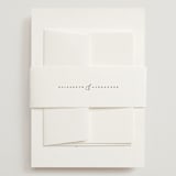 "Grande" - Wedding Invitations in Cotton by Carolyn Nicks - Assembled with Belly Band