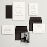 "Grande" - Wedding Invitations in Cotton by Carolyn Nicks - Invitation Suite