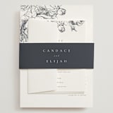 "Delicate" - Wedding Invitations in Pearl by Emily Sabol Goss - Assembled with Belly Band