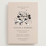 "Disney's Retro Mickey Mouse and Minnie Mouse" - Wedding Invitations in Retro by Sumak Studio - Front
