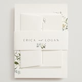 "Fleur" - Wedding Invitations in Lily by Everett Paper Goods - Assembled with Belly Band
