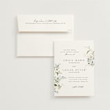 "Fleur" - Wedding Invitations in Lily by Everett Paper Goods - Invitation with Envelope