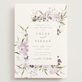 "Meadow Burst" - Wedding Invitations in Lilac by Grace Kreinbrink - Front