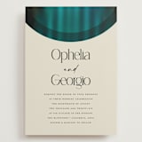 "Spectrum" - Wedding Invitations in Teal by Heather Schertzer - Front