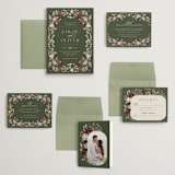"fleur sauvage" - Wedding Invitations in Vert by Erin Deegan - Invitation Suite