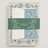 "Botanical" - Wedding Invitations in Garden by Kelly Watkins - Assembled with Belly Band