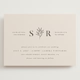 "Italia" - Wedding Invitations in Taupe by Kelly Schmidt - Front