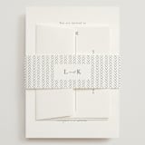 "Mountainview" - Wedding Invitations in Pewter by Sarah Brown - Assembled with Belly Band