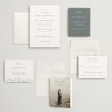 "Mountainview" - Wedding Invitations in Pewter by Sarah Brown - Invitation Suite