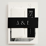 "Everly" - Wedding Invitations in Pearl by Christie Garcia - Assembled with Belly Band