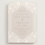 "Lace Trim" - Wedding Invitations in Cream by Kristen Smith - Front