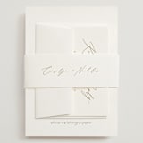 "Napa" - Wedding Invitations in Golden by Kelly Schmidt - Assembled with Belly Band